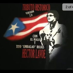 Hector Lavoe tribute PR flag y shirt in black or white sizes 2xl only